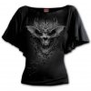 Bat Skull - Ladies Bat Top Spiral